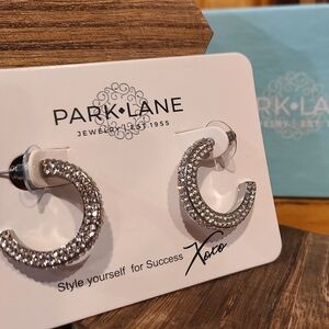 Park Lane Panther Silver Hoop Earrings